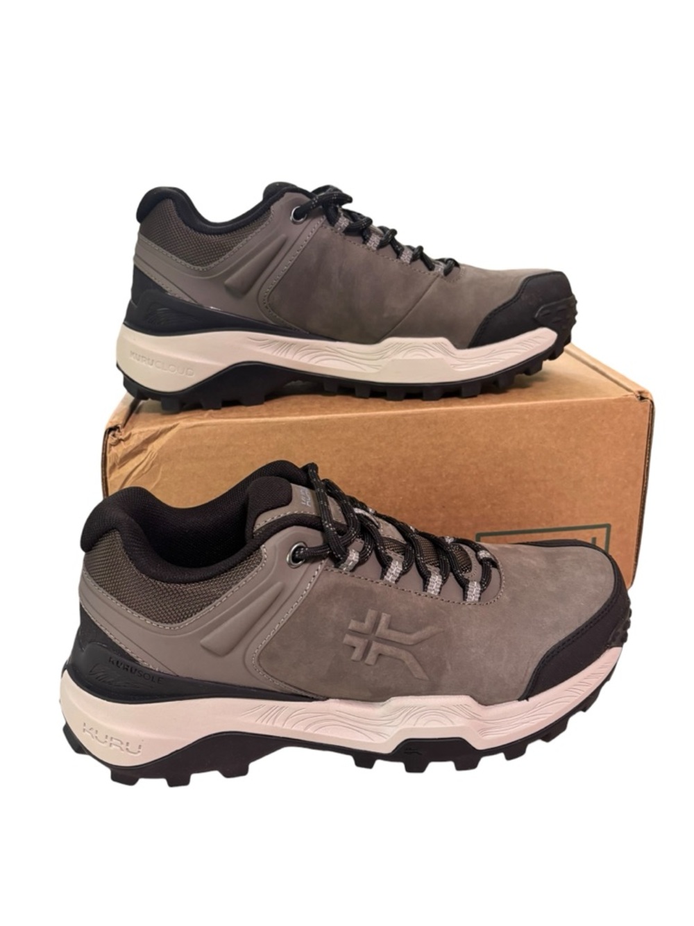 KURU Ridge Motion Shoes Womens 8.5 Rustic Taupe Blue Fog Hiking Sneakers Comfort
